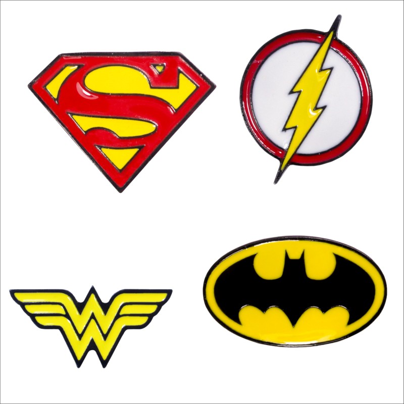 Justice League Enamel Pins Kit - Logo